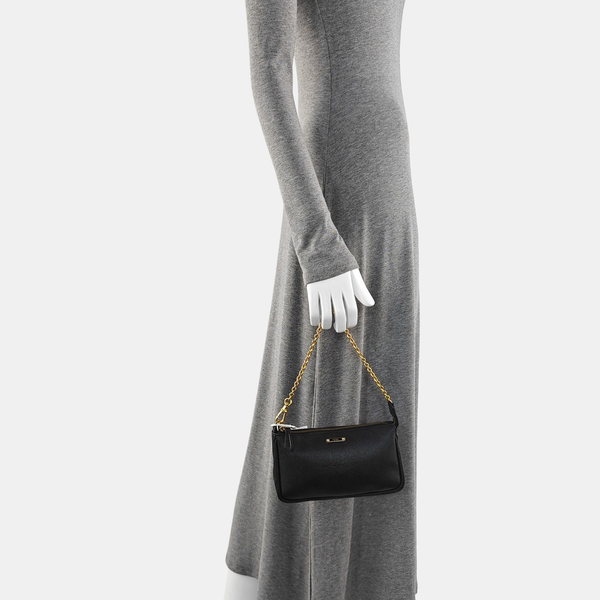 Calfskin Top Handle Bag Black