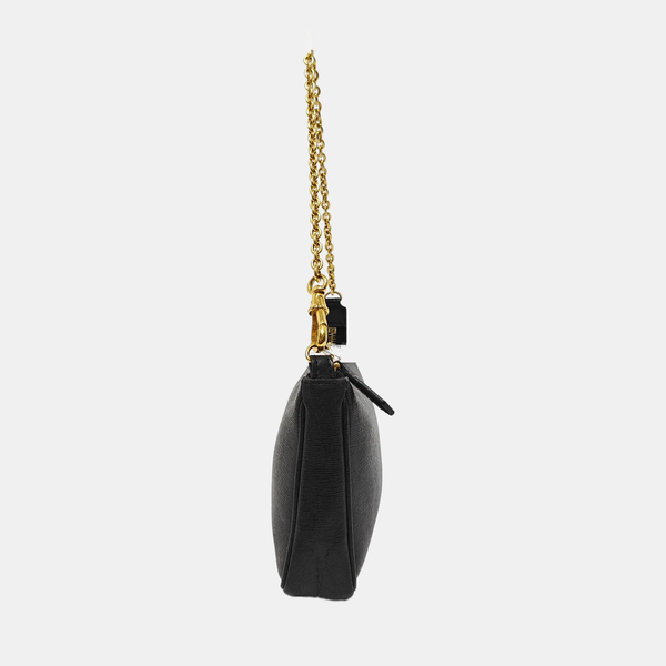 Calfskin Top Handle Bag Black