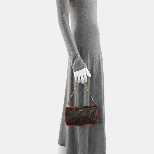 Coated Canvas Top Handle Bag Brown