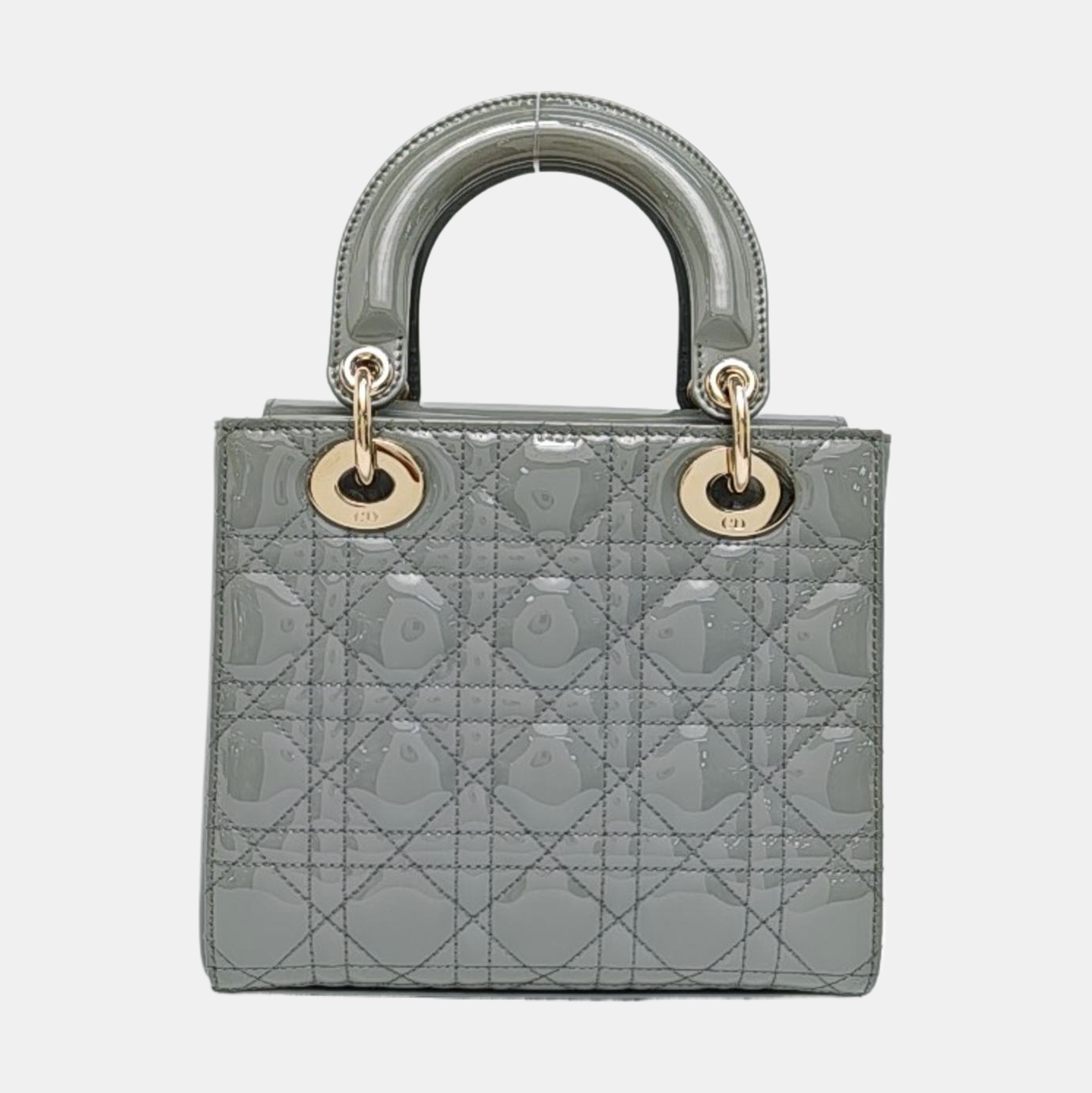 Lady Dior Small Cannage Patent Leather Green