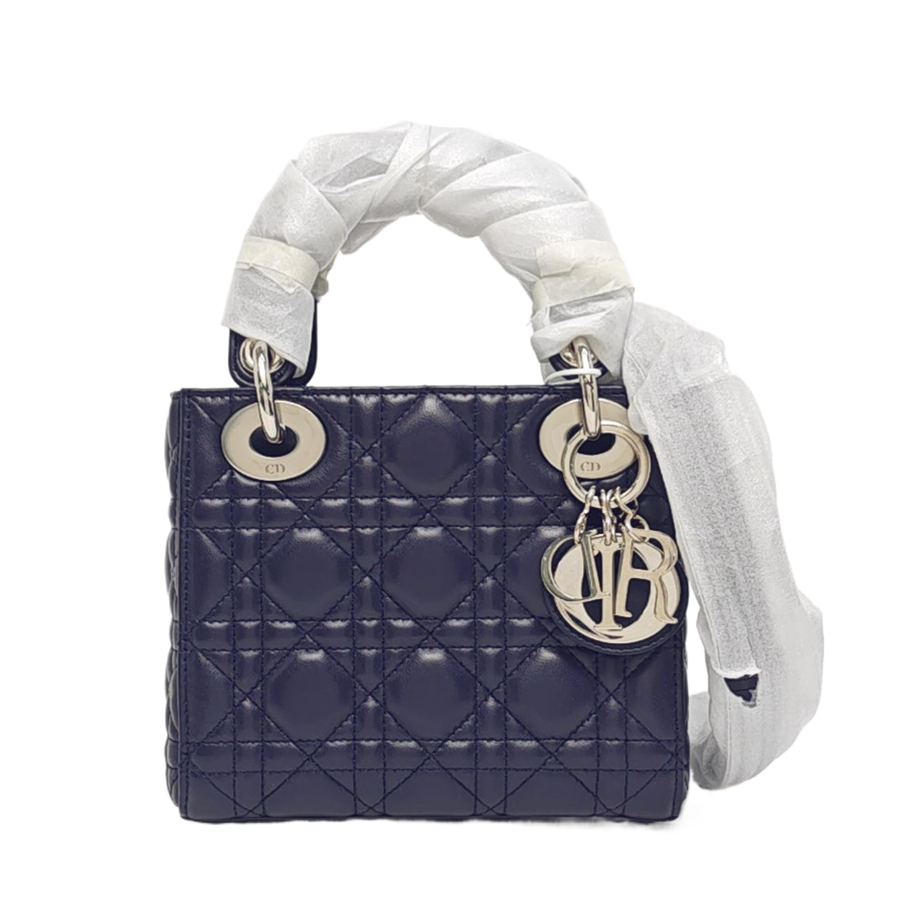 Lady Dior Mini Cannage Lambskin Blue