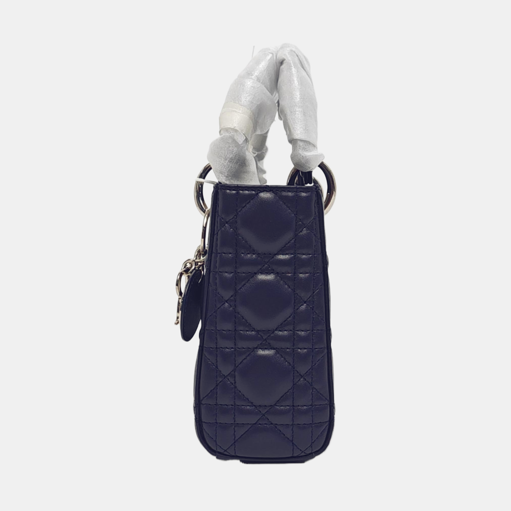 Lady Dior Mini Cannage Lambskin Blue