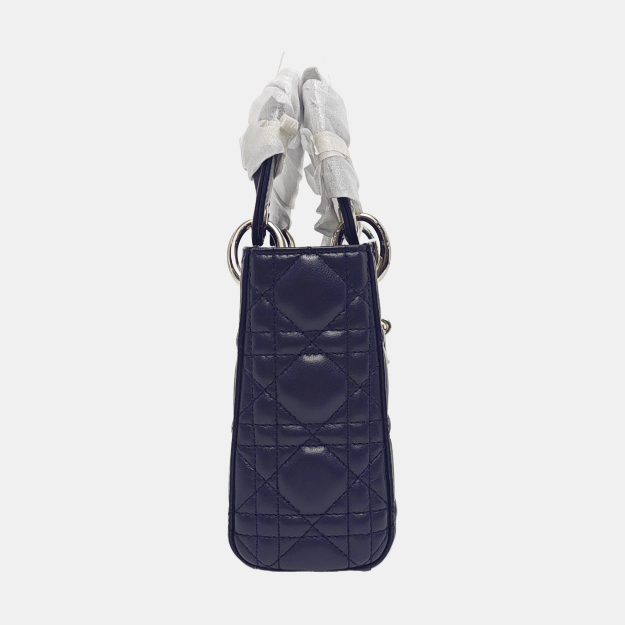 Lady Dior Mini Cannage Lambskin Blue
