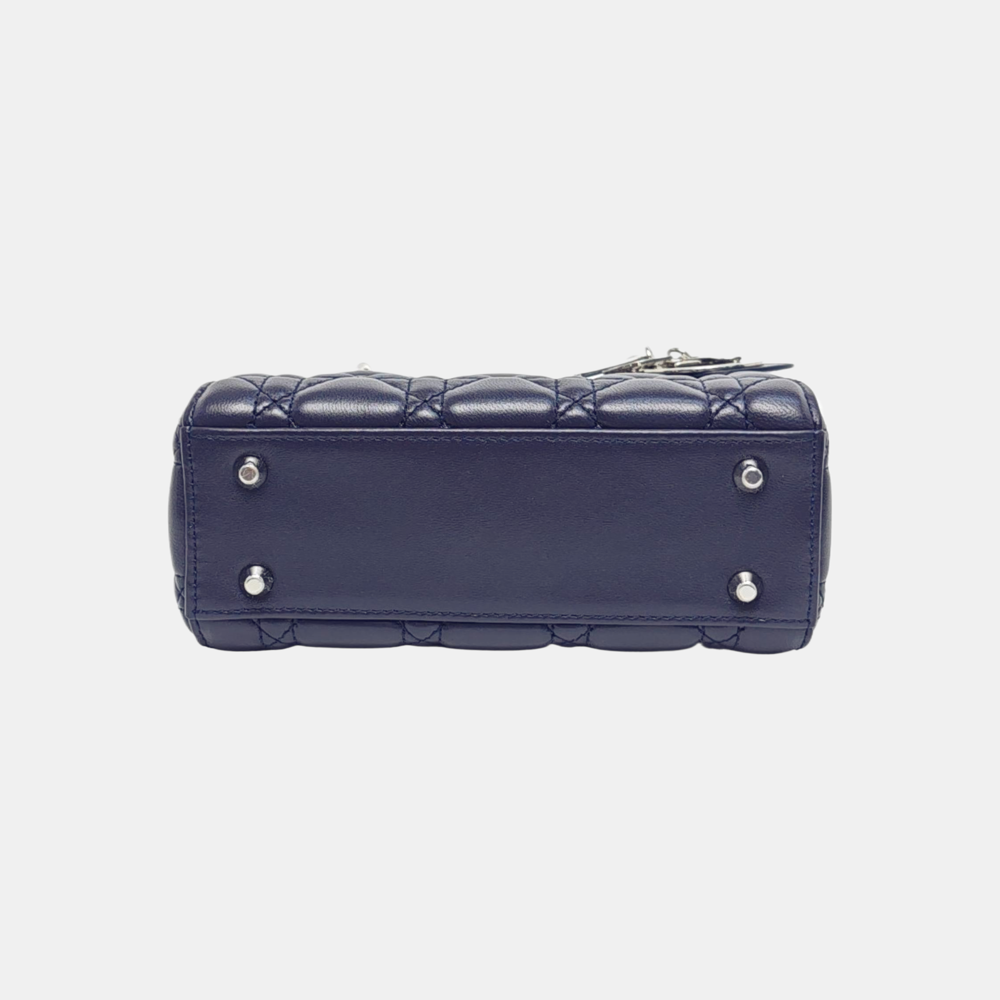 Lady Dior Mini Cannage Lambskin Blue