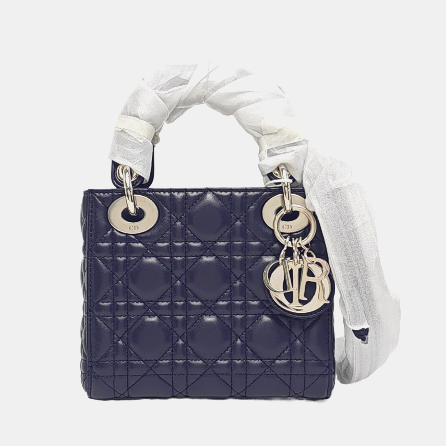 Lady Dior Mini Cannage Lambskin Blue
