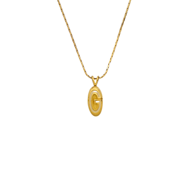 Authenticated pre-owned  G Chain Gold-tone Metal Necklace - Necklace at Looply