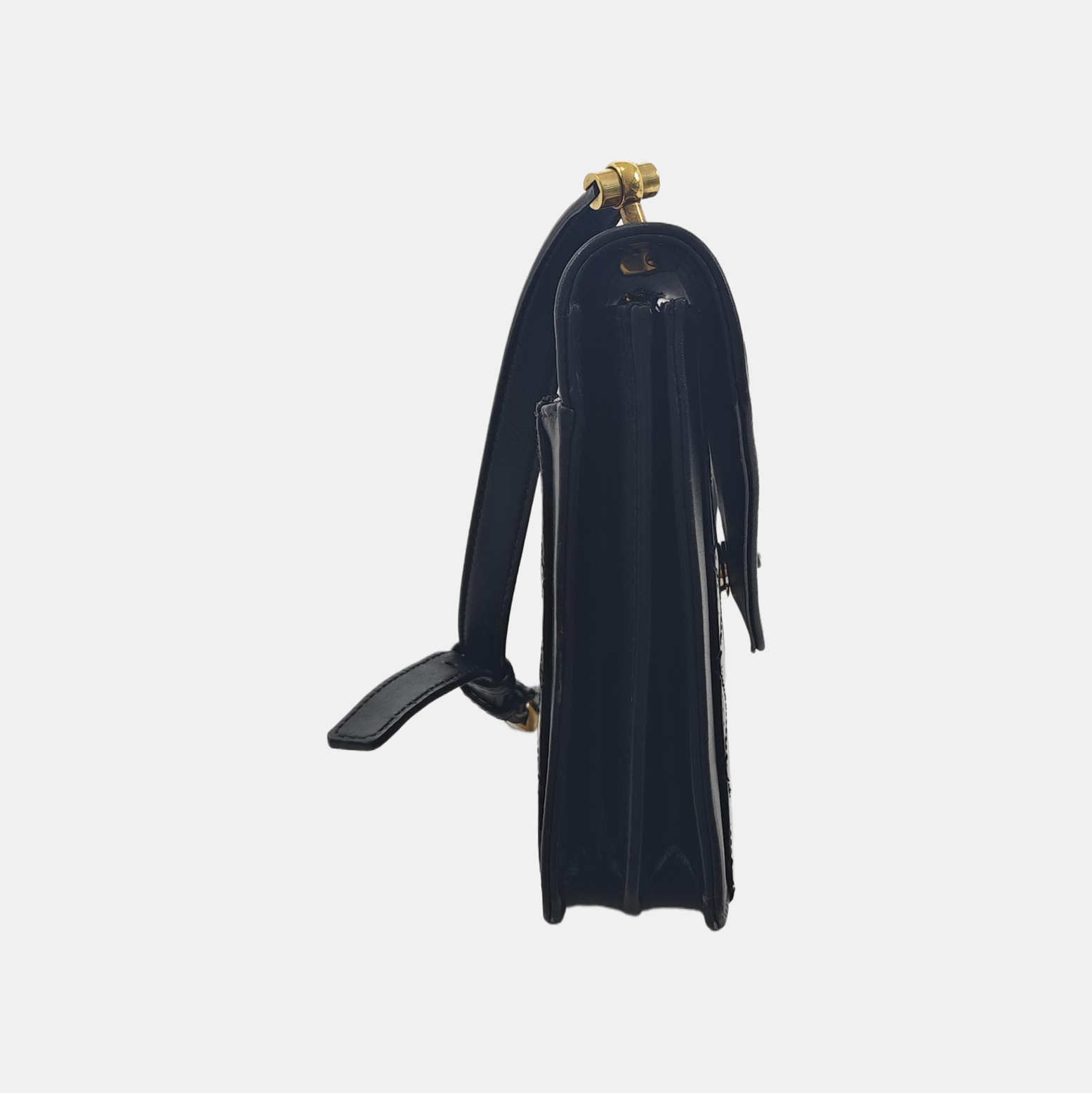 GABY Quilted Patent Leather Black