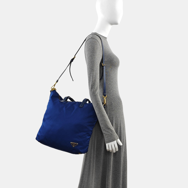 Nylon Tote Bag Blue
