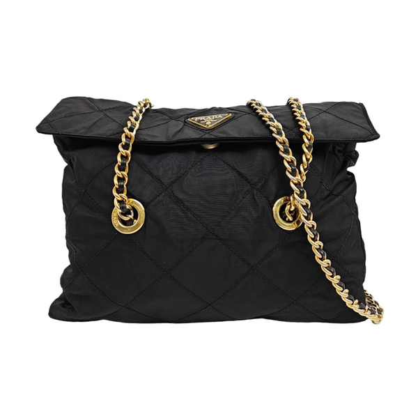 Nylon Quilted Nylon Black