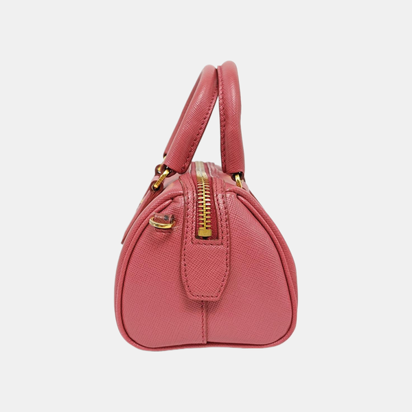 Saffiano Calfskin Shoulder Bag Pink