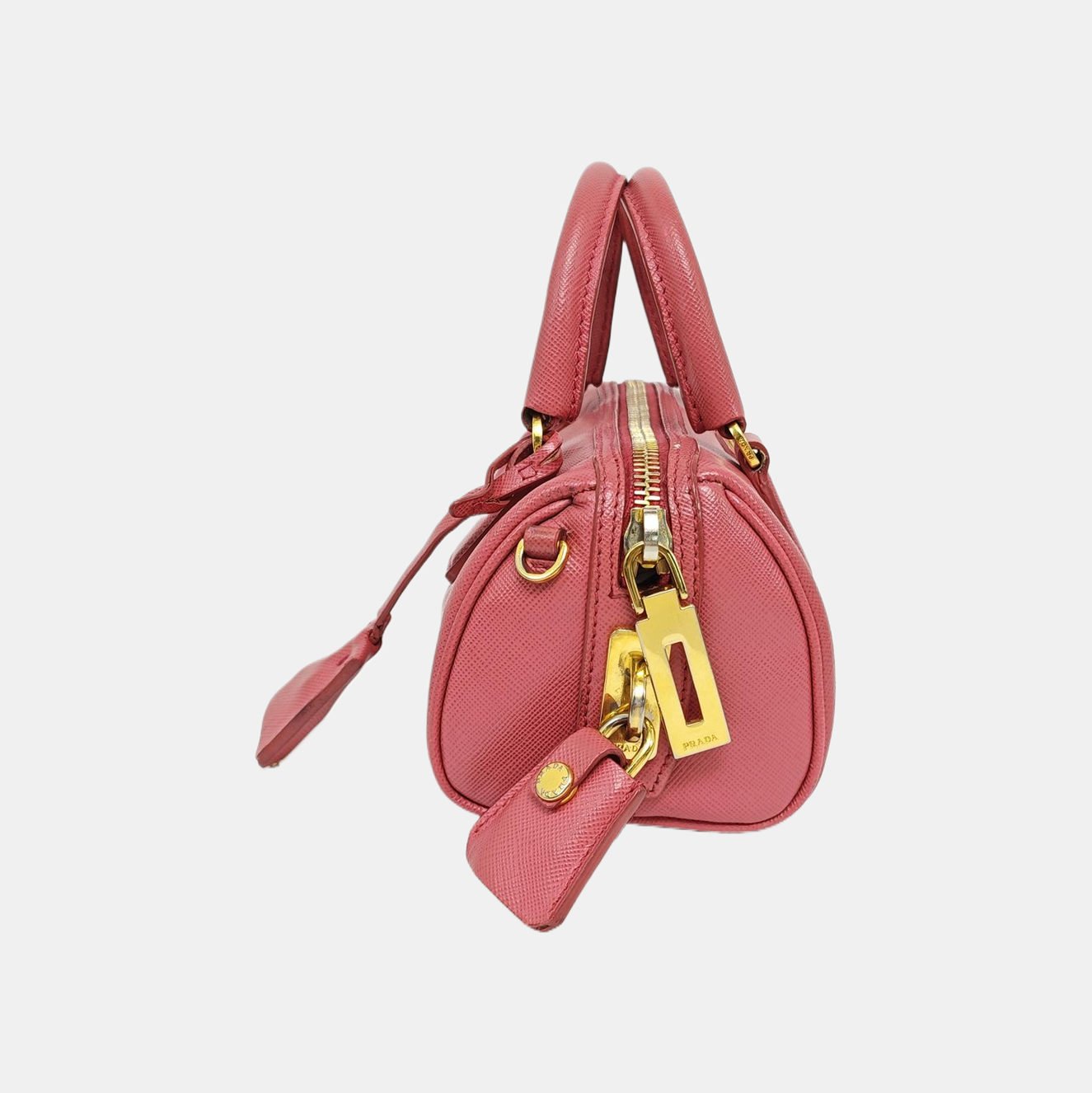 Saffiano Calfskin Shoulder Bag Pink