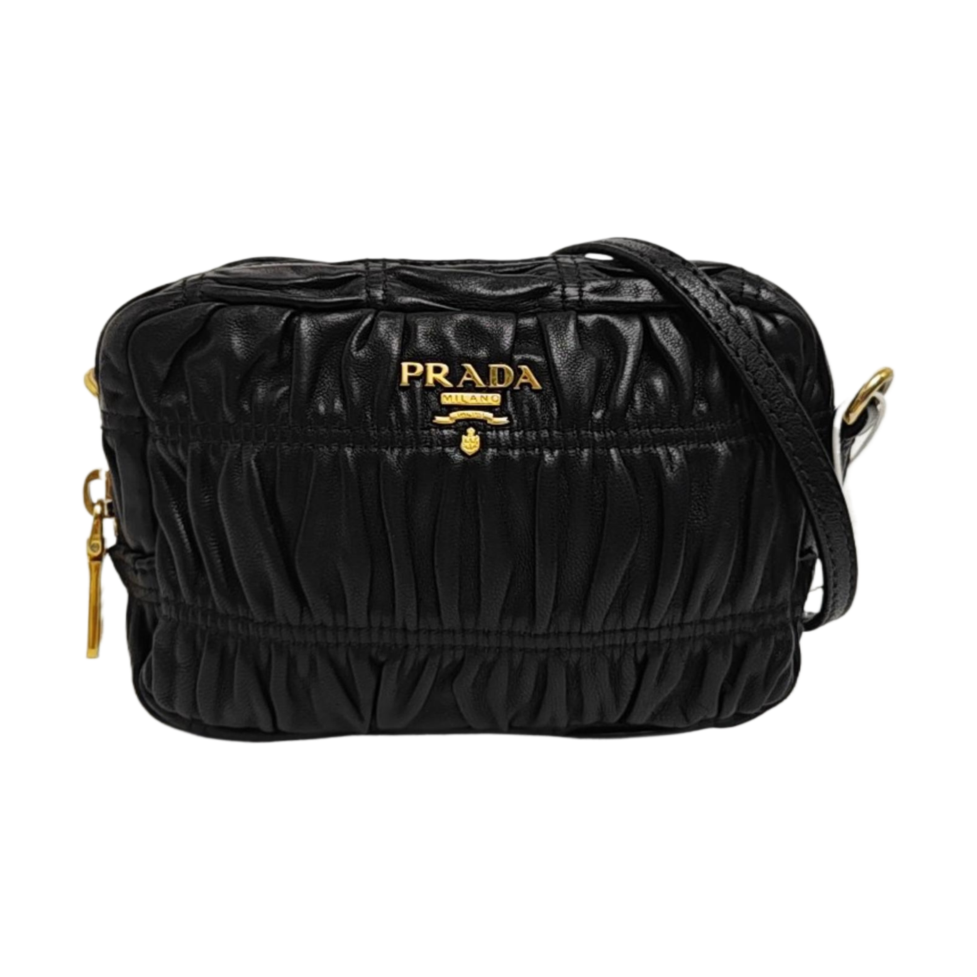 Quilted Lambskin Shoulder Bag Black