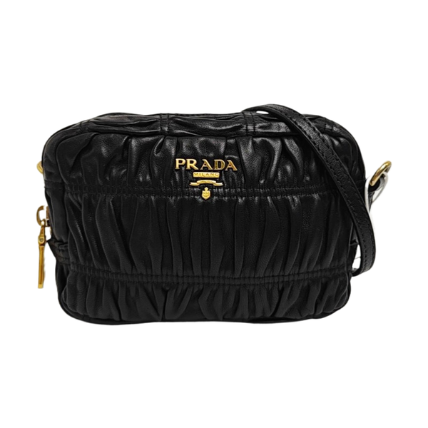 Quilted Lambskin Shoulder Bag Black