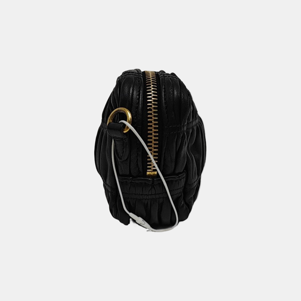 Quilted Lambskin Shoulder Bag Black