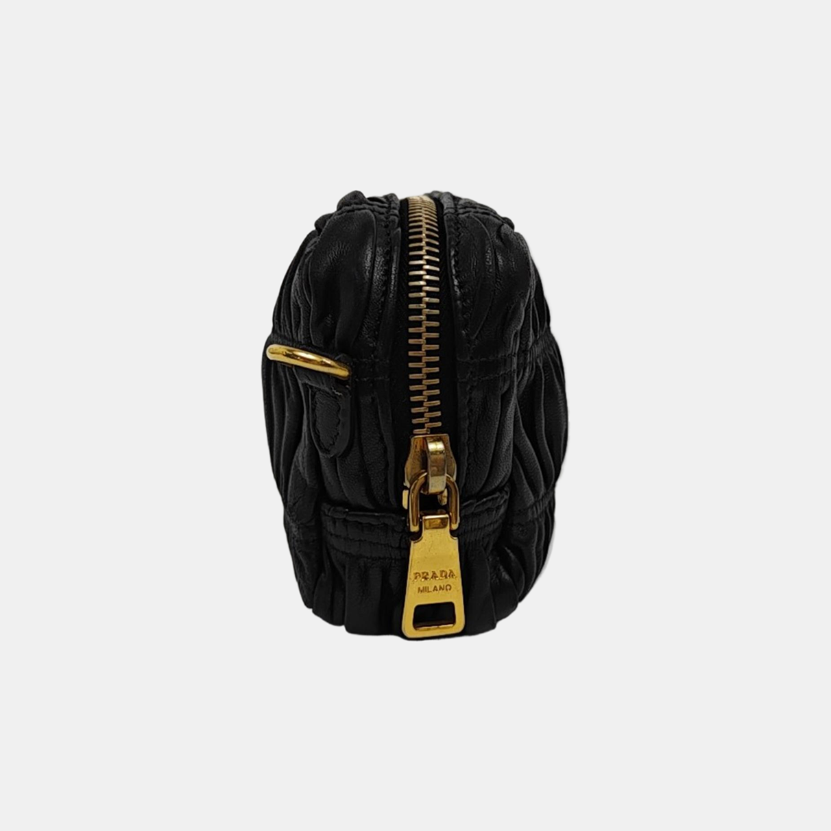 Quilted Lambskin Shoulder Bag Black