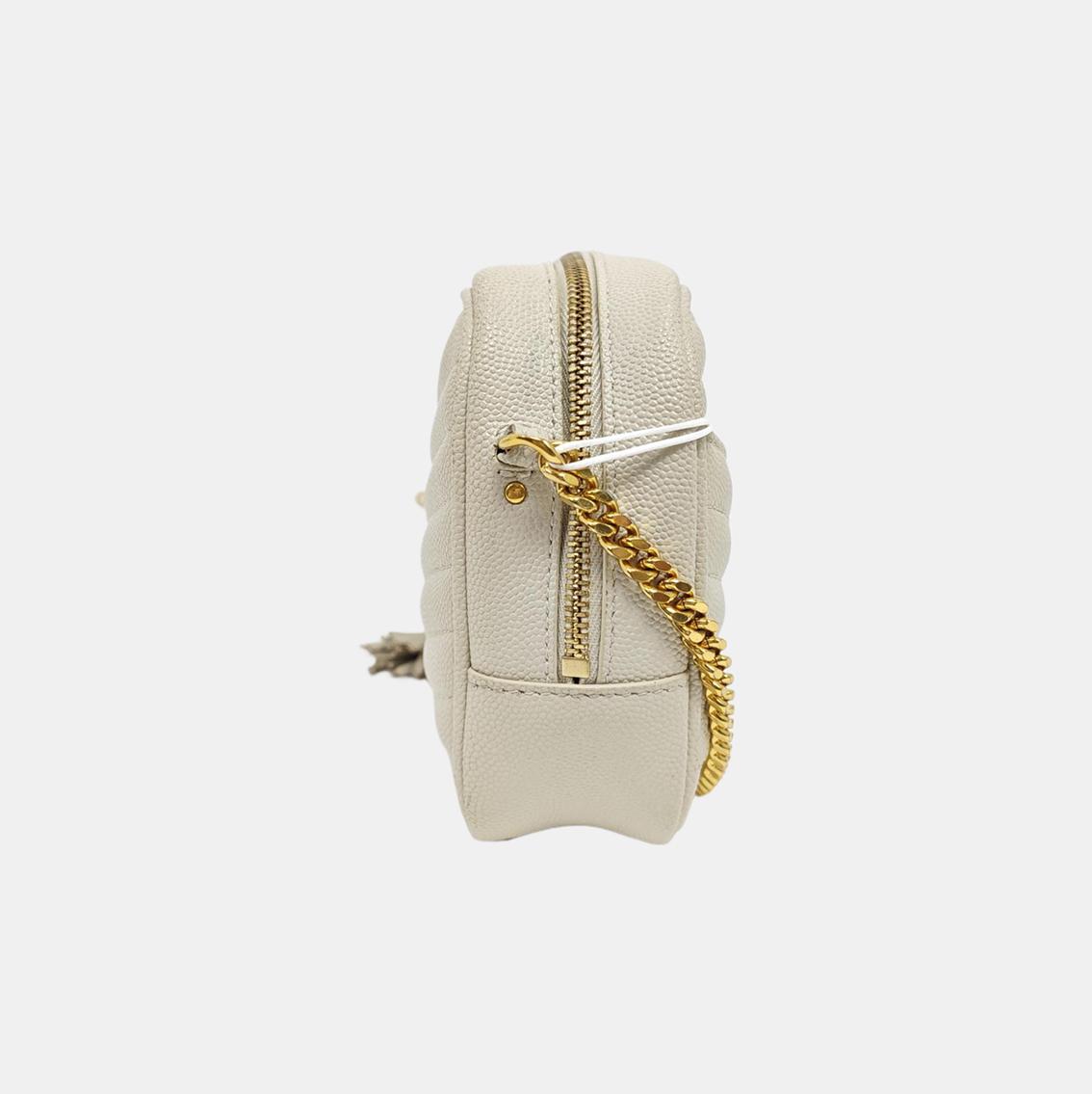 LOU Mini Chevron Calfskin White