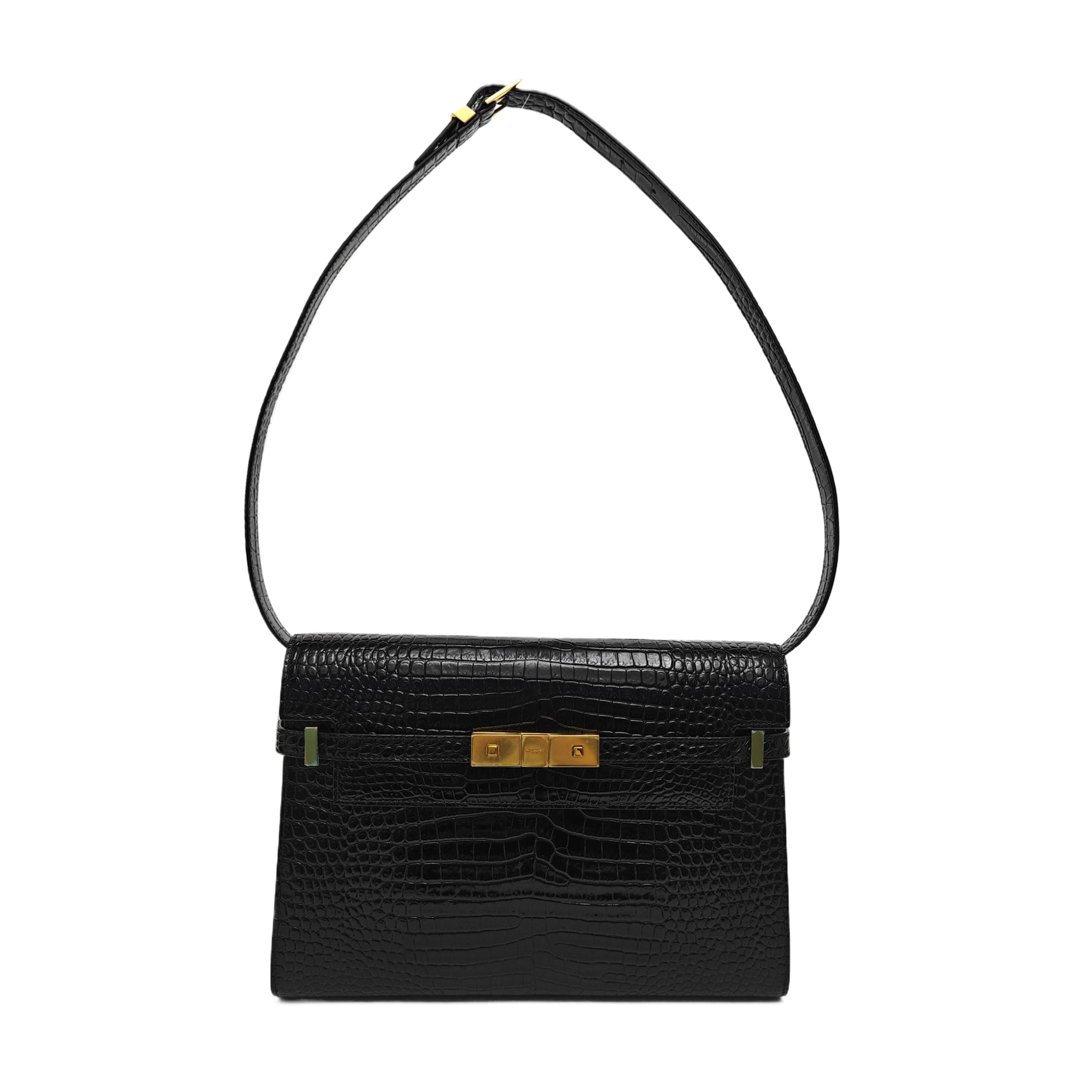 MANHATTAN Medium Calfskin Black