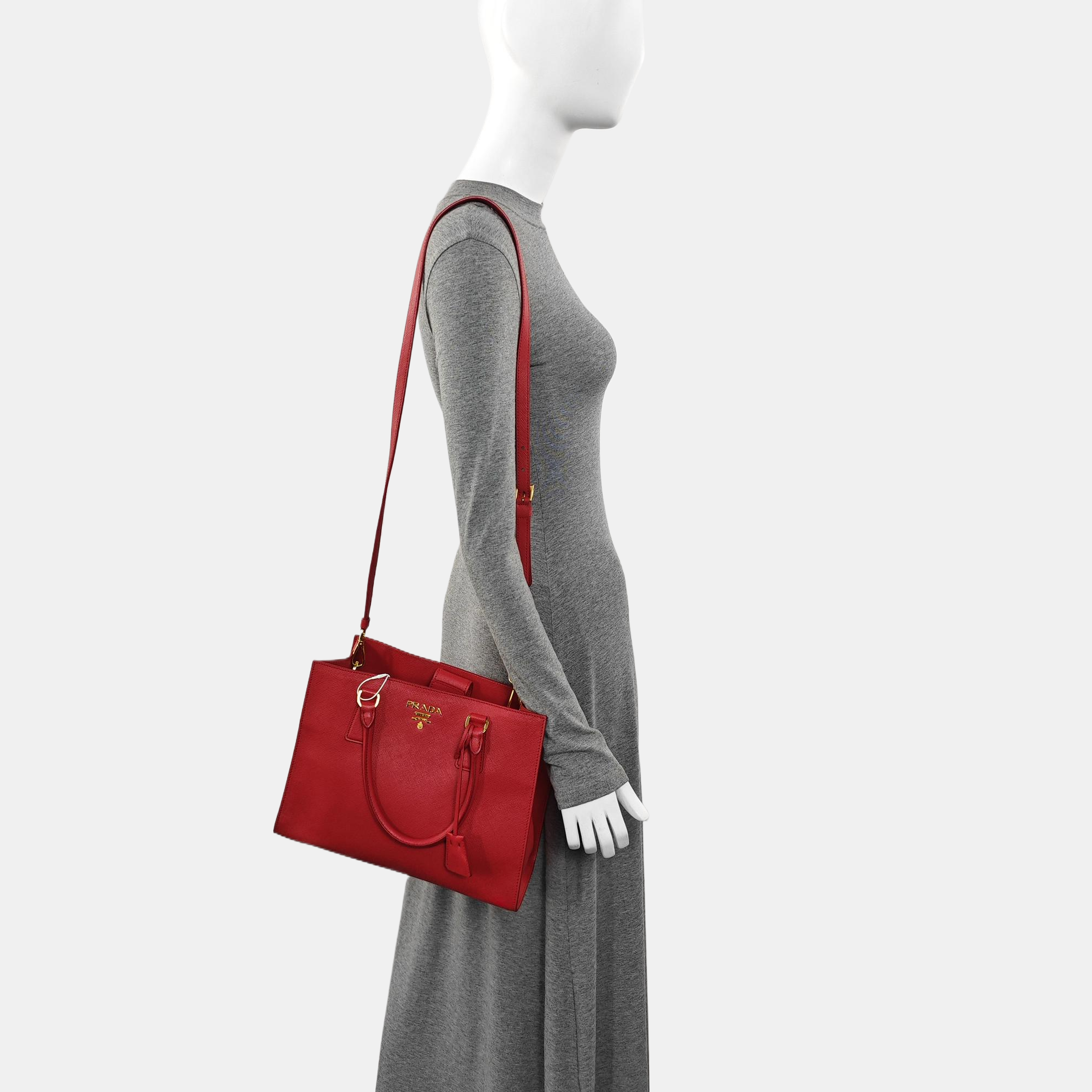 Calfskin Shoulder Bag Red