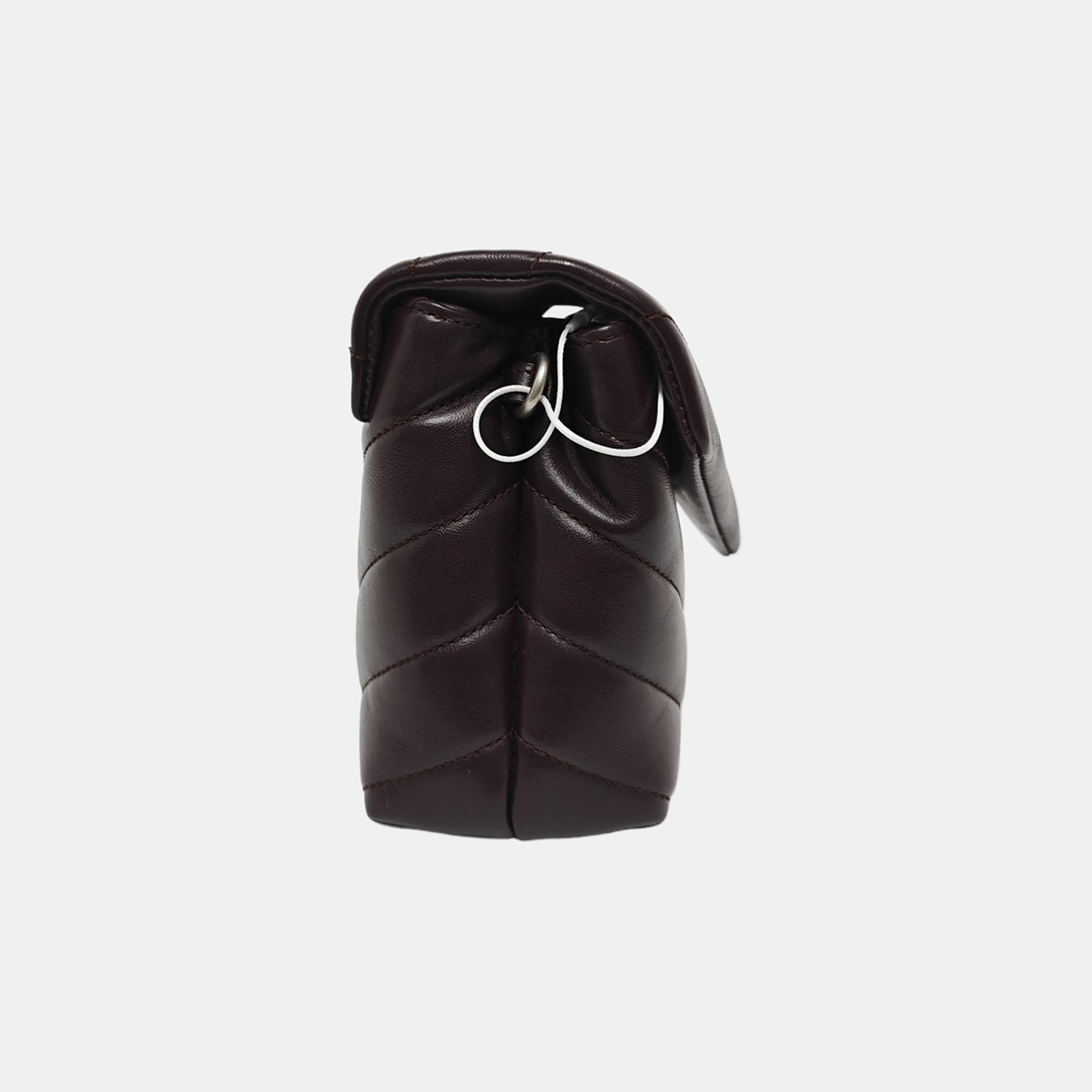 LOULOU Small Chevron Calfskin Brown