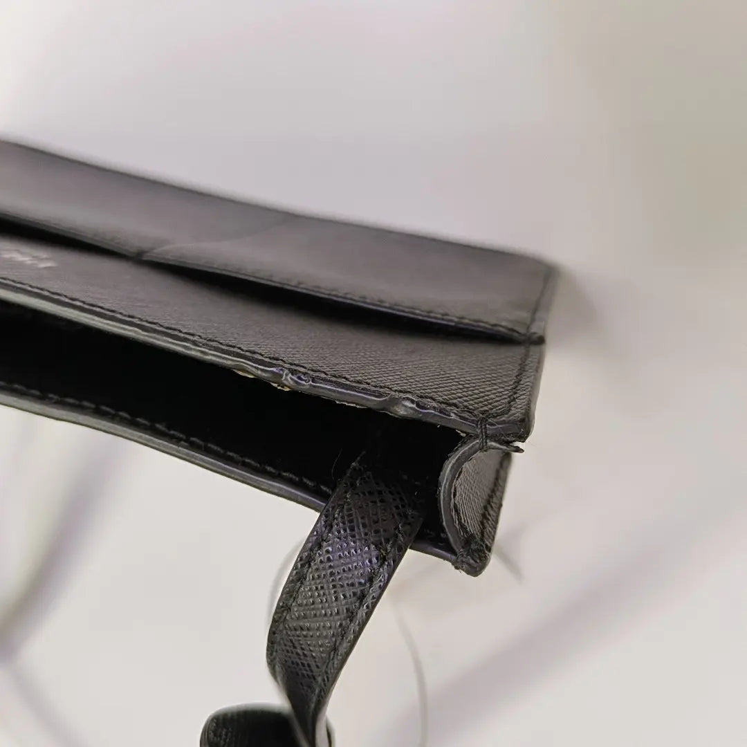 Saffiano Calfskin Shoulder Bag Black