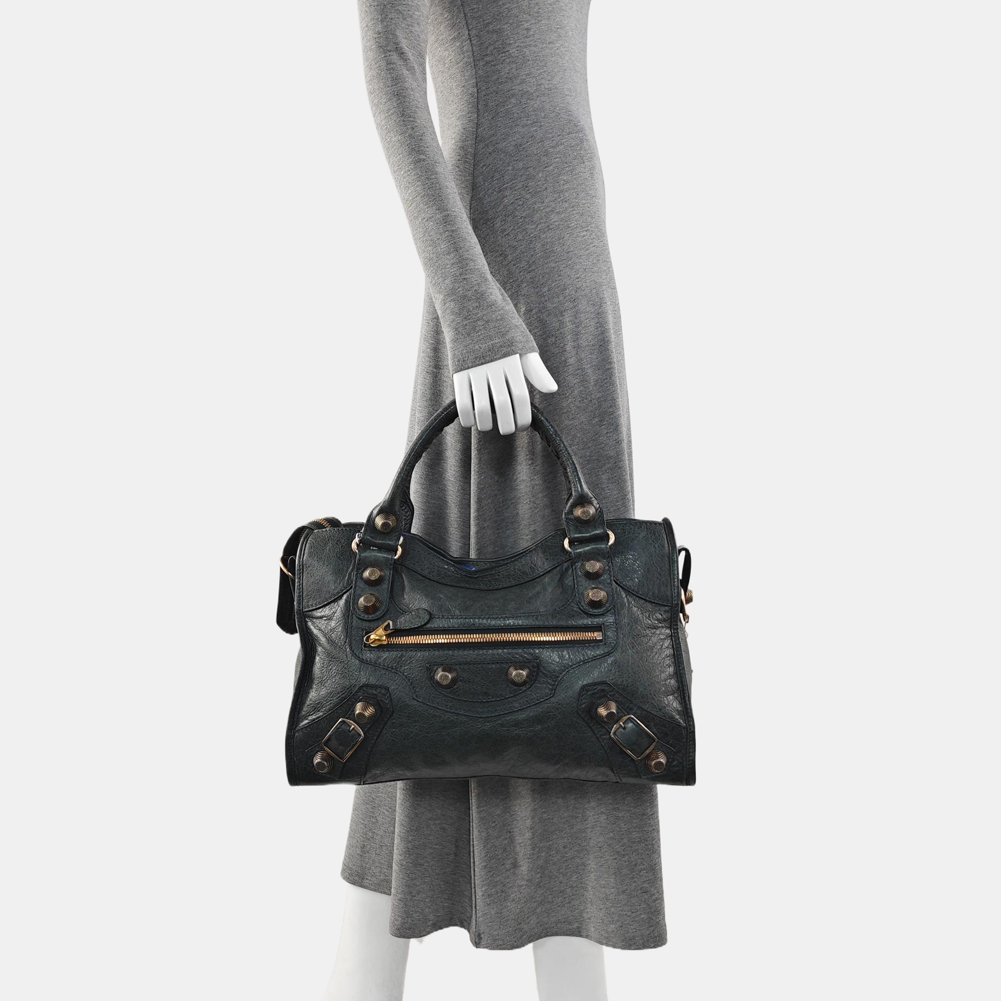 Classic City Medium Lambskin Green