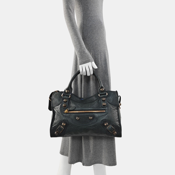 Classic City Medium Lambskin Green