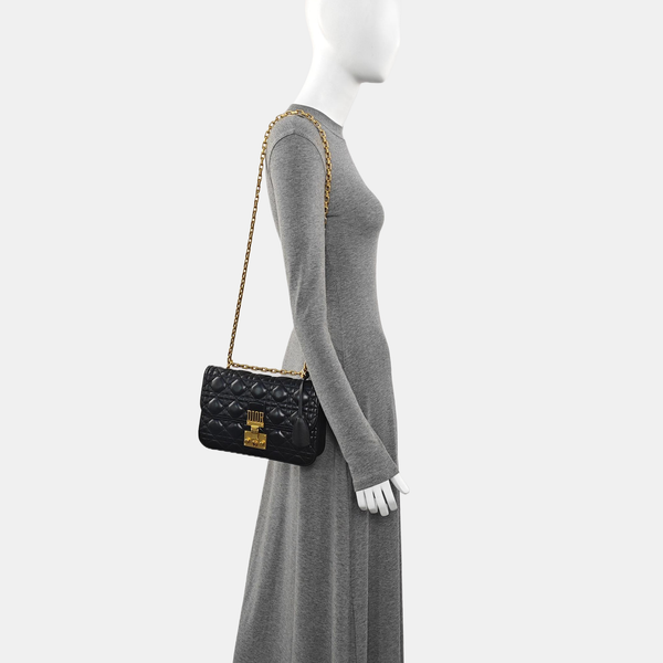 Dioraddict Cannage Calfskin Black