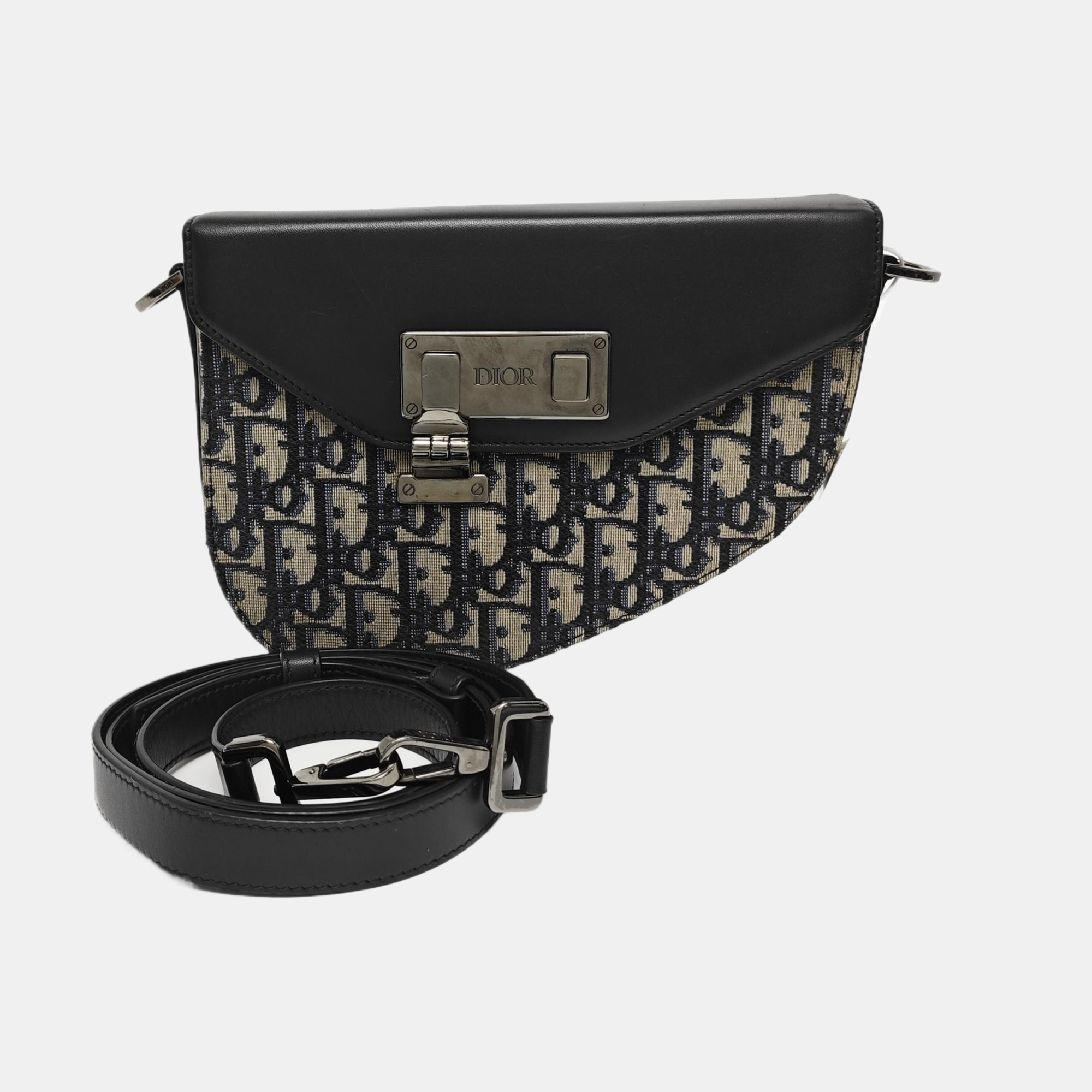 Lock Oblique Canvas Beige