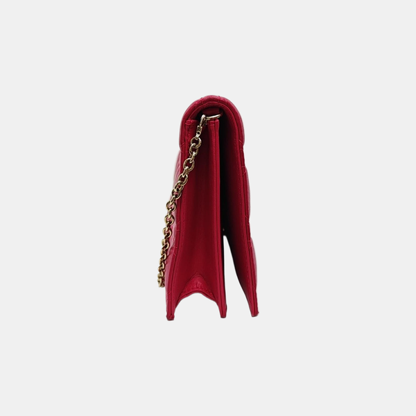 Lady Dior Medium Quilted Lambskin Red