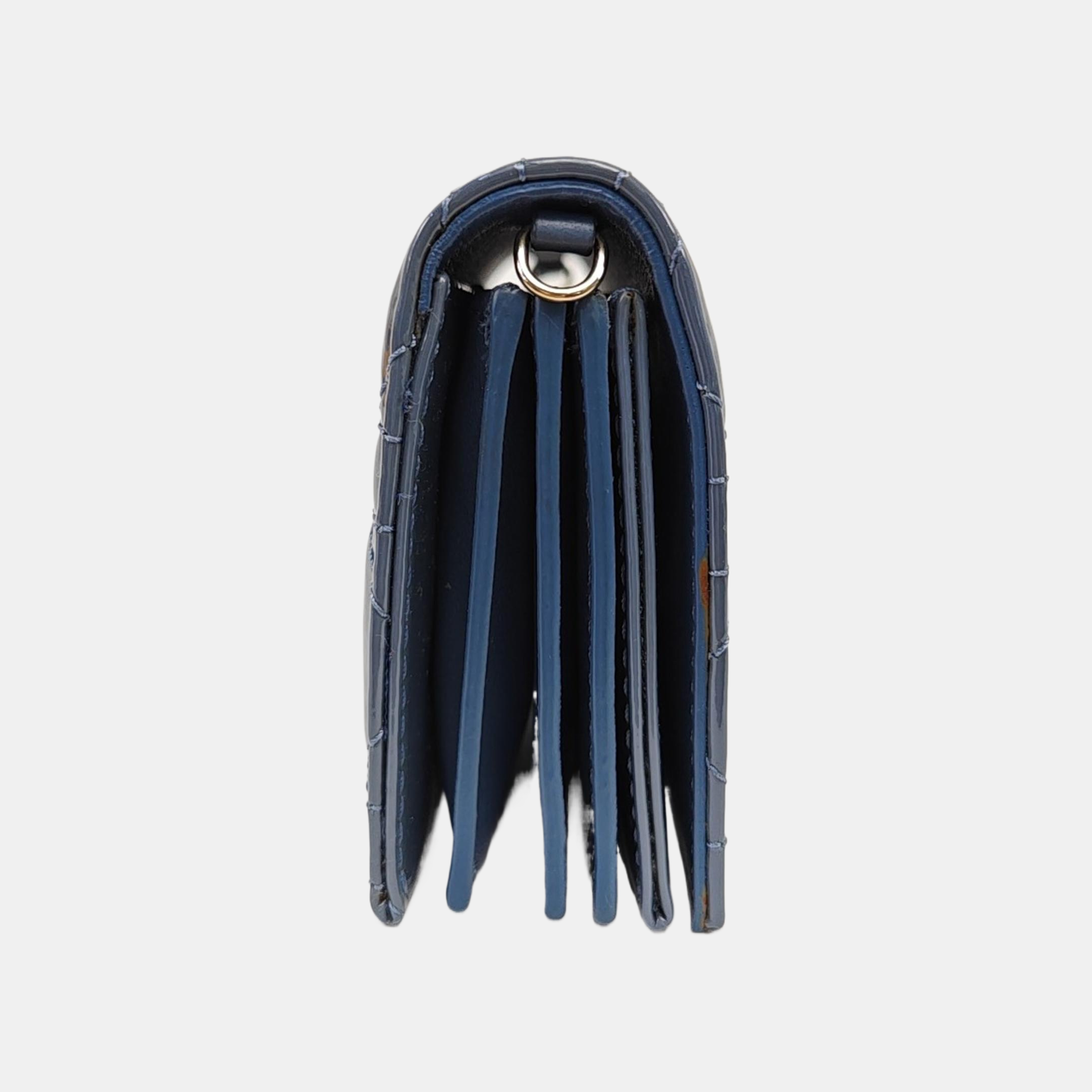 Lady Dior Cannage Patent Leather Blue
