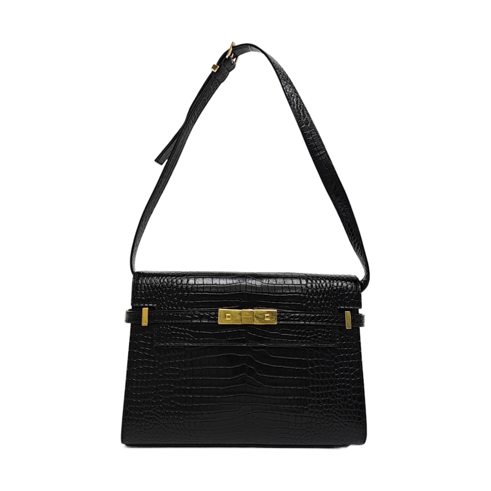 MANHATTAN Medium Calfskin Black