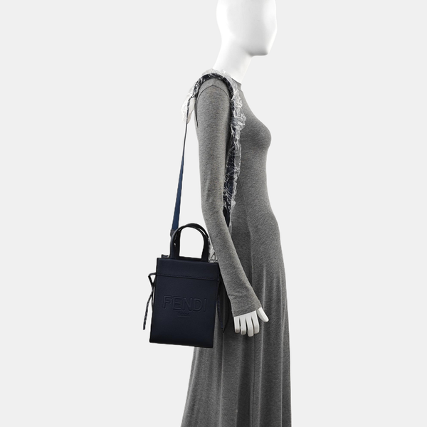 Calfskin Tote Bag Mini Blue
