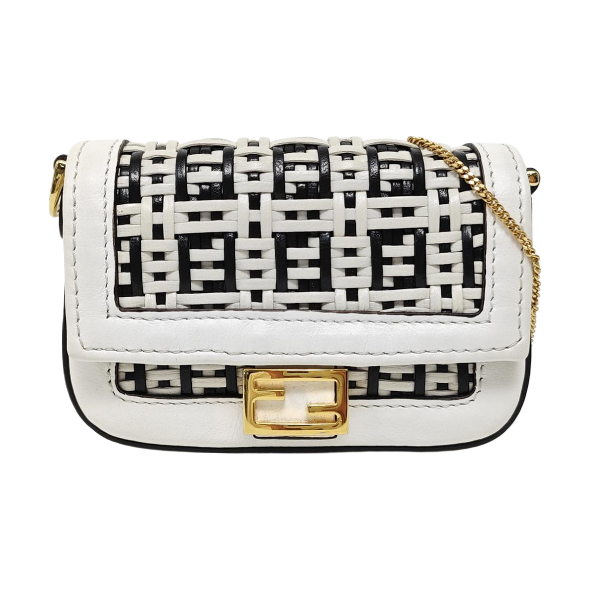 Baguette Nano Calfskin White