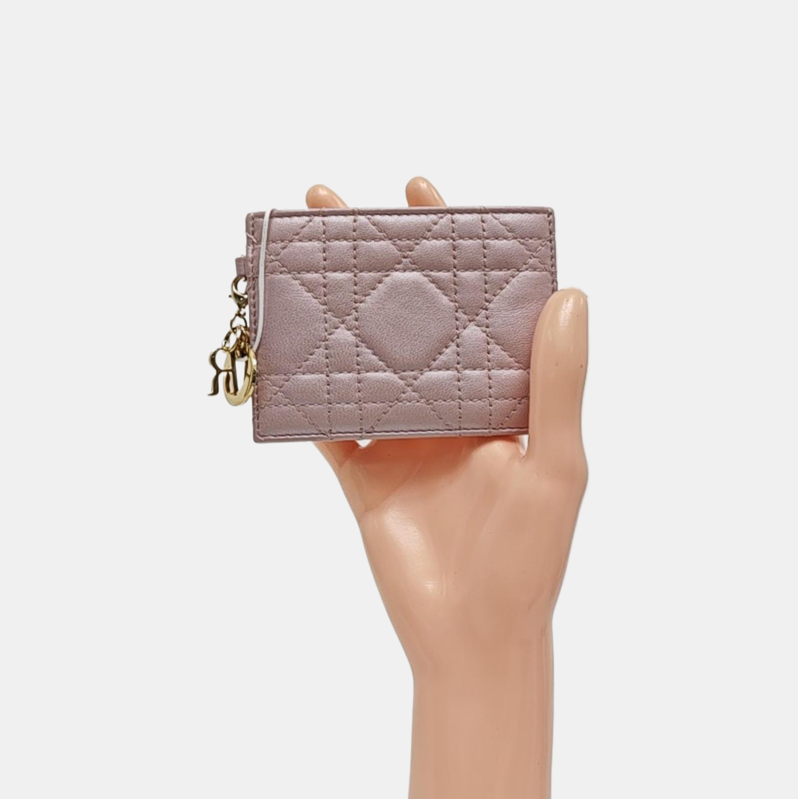 Lady Dior Quilted Lambskin Pink Card Holder