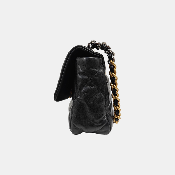 CHANEL 19 Small Quilted Lambskin Black