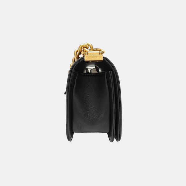 BOY CHANEL Small Quilted Calfskin Blue