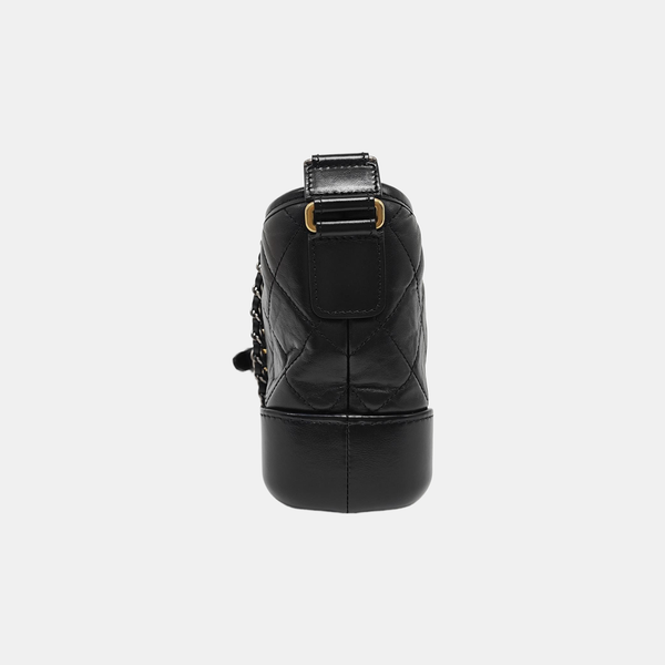 GABRIELLE Small Quilted Vintage Calf Black