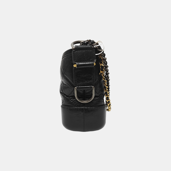 GABRIELLE Small Quilted Calfskin Gray