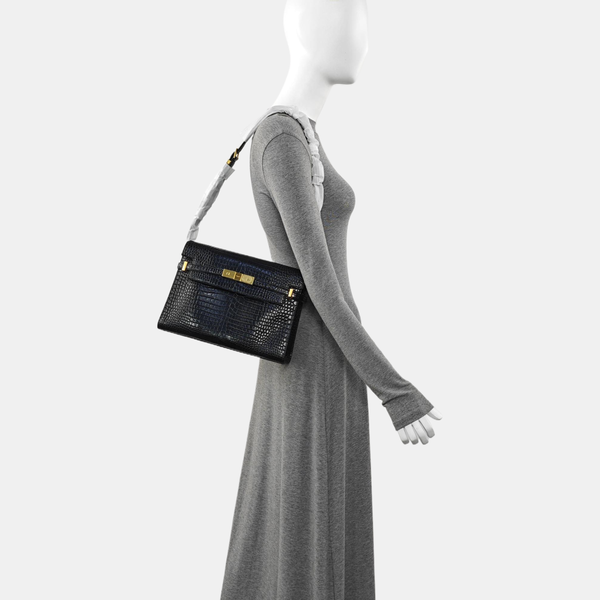 MANHATTAN Medium Calfskin Black