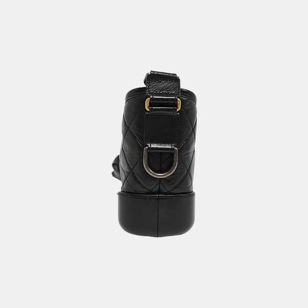 GABRIELLE Small Quilted Vintage Calf Black