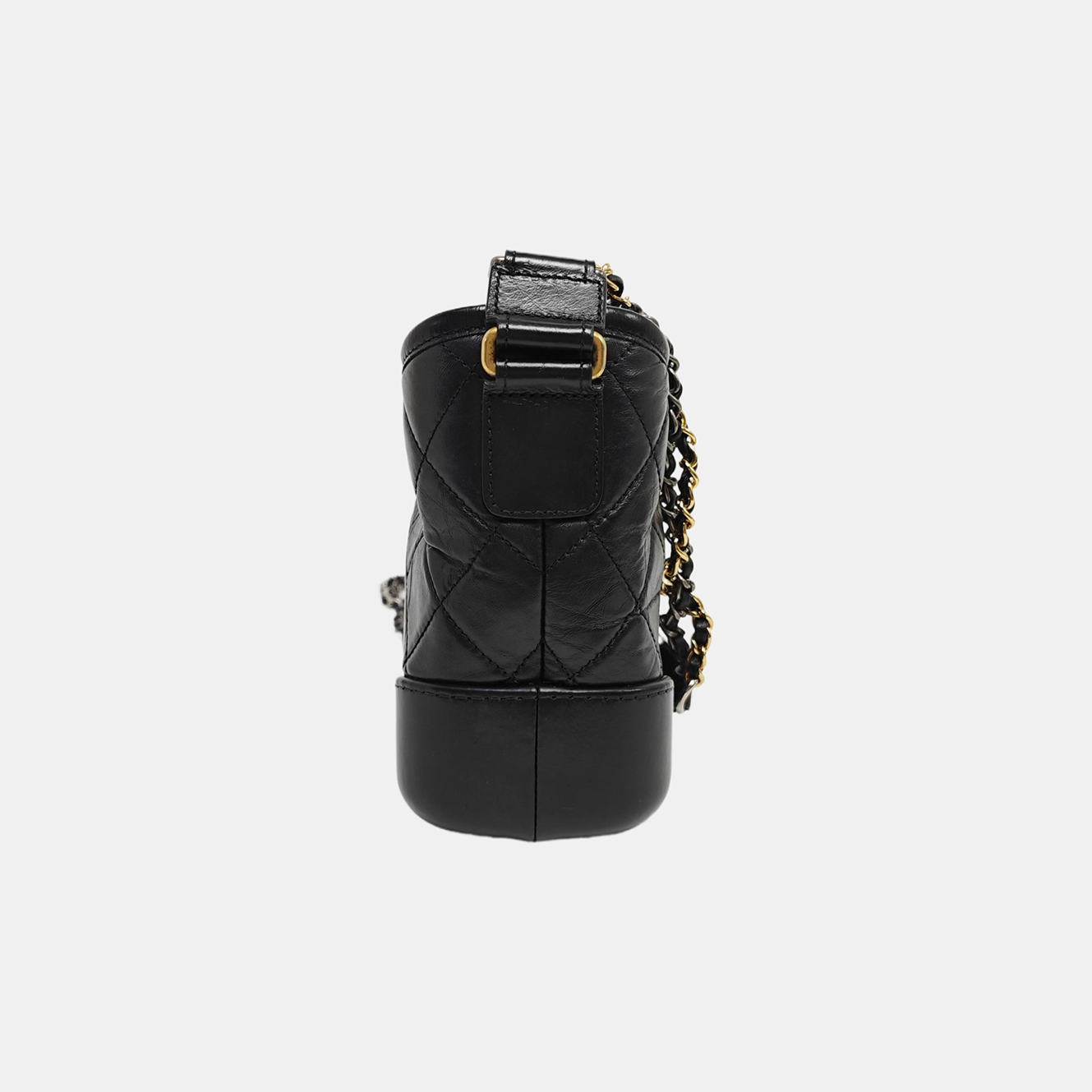 GABRIELLE Small Quilted Vintage Calf Black