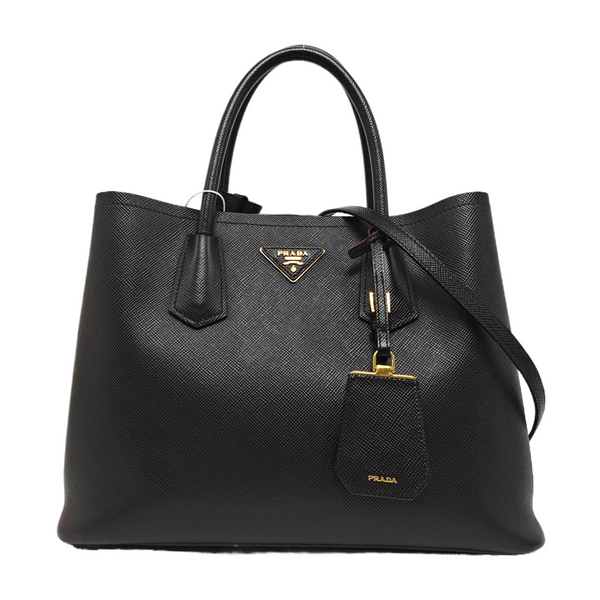 Double Medium Calfskin Black
