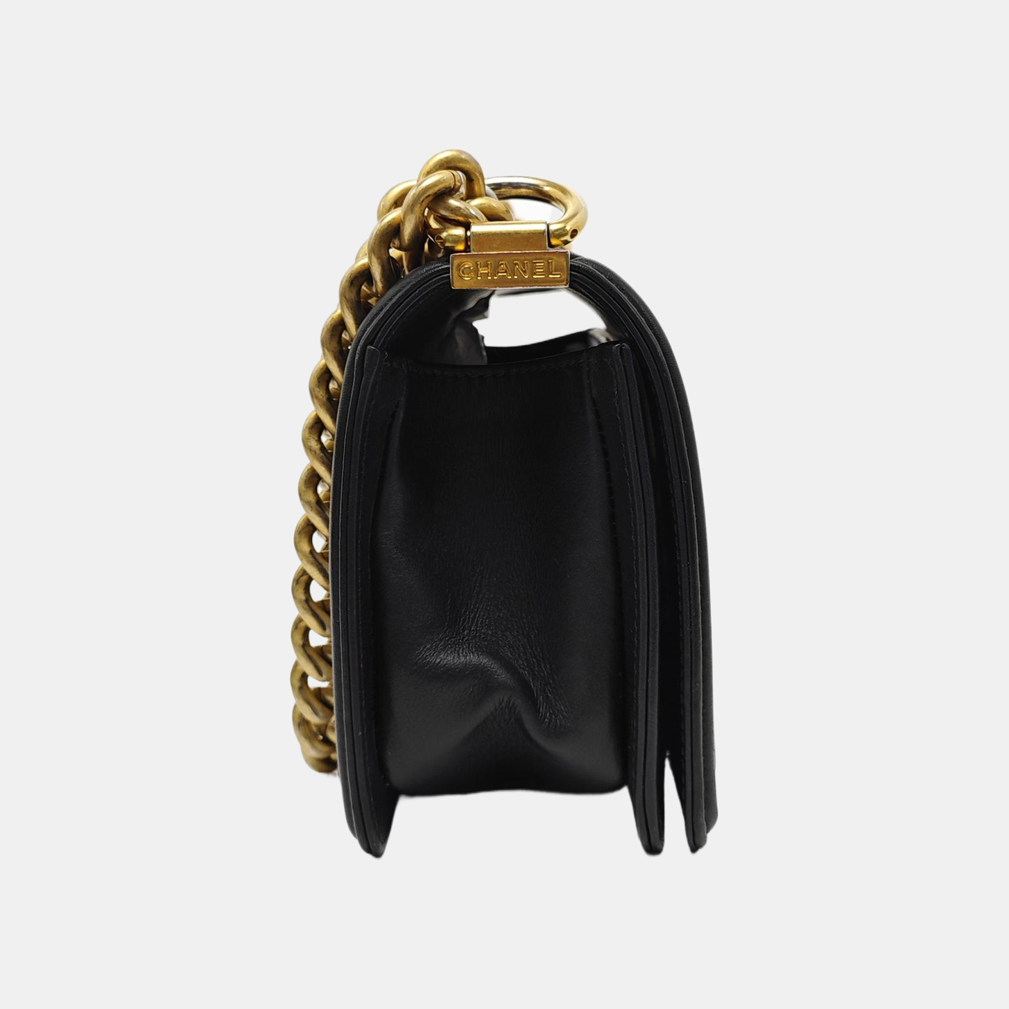 BOY CHANEL Small Quilted Calfskin Black