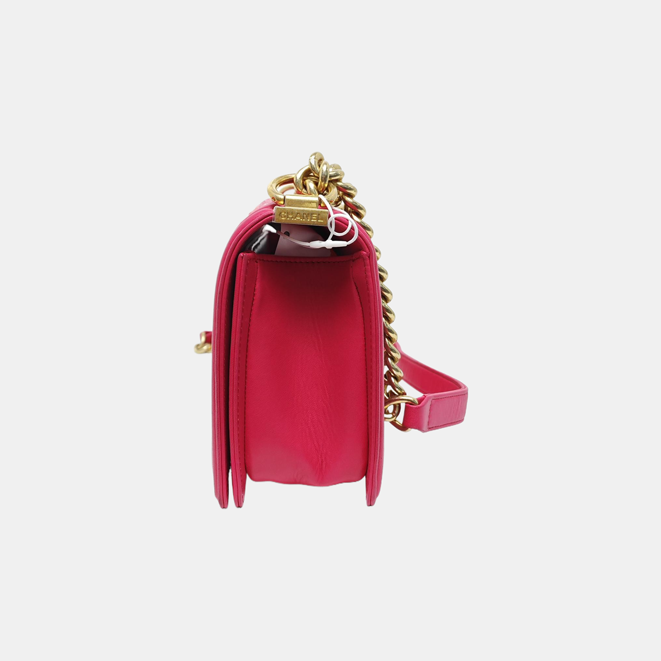 BOY CHANEL Medium Quilted Red