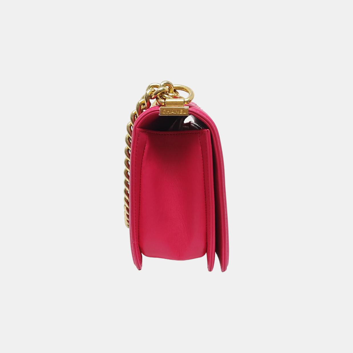 BOY CHANEL Medium Quilted Red