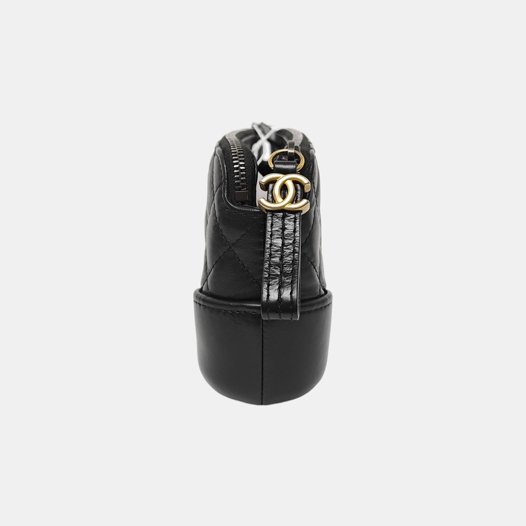 GABRIELLE Mini Quilted Lambskin Black
