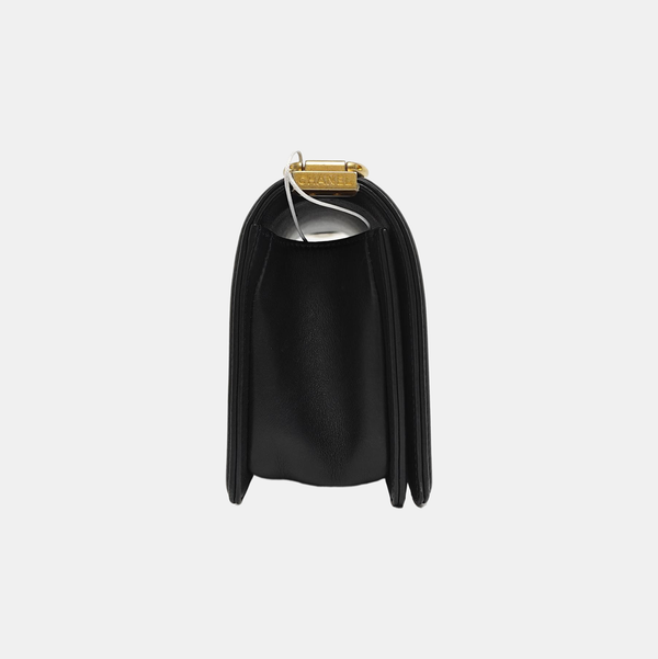 BOY CHANEL Small Quilted Calfskin Black