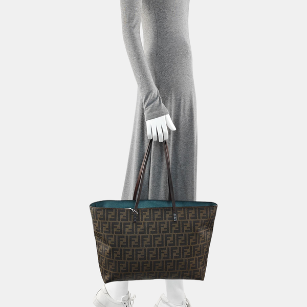 Coated Canvas Tote Bag Brown