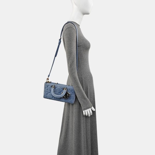 Lady D-Joy Medium Cannage Denim Blue