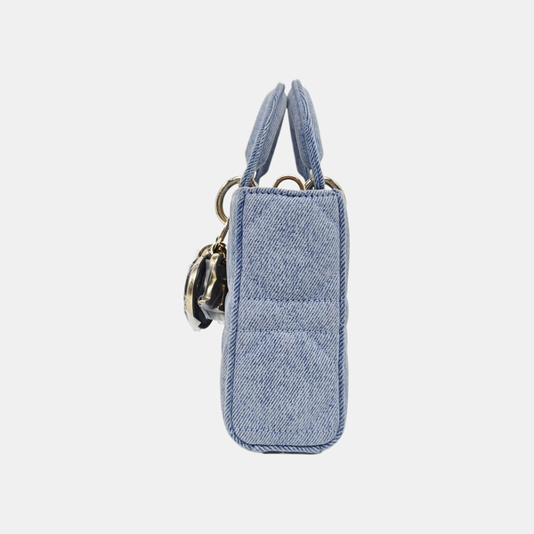 Lady D-Joy Medium Cannage Denim Blue